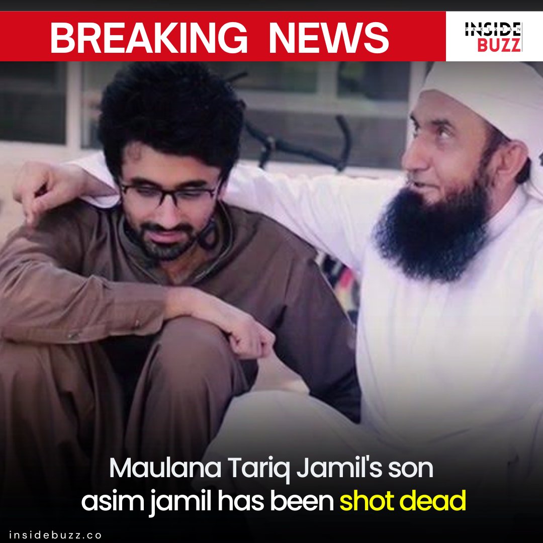 insidebuzzco's tweet image. Asim Jamil, son of renowned Islamic scholar Maulana Tariq Jamil, shot dead Punjab’s Talamba on Sunday.

Asim Jamil's body was shifted to Talamba Hospital for legal formalities.

#insidebuzzpakistan #insidebuzz #maulanatariqjameel #asimjamil #NewsUpdate