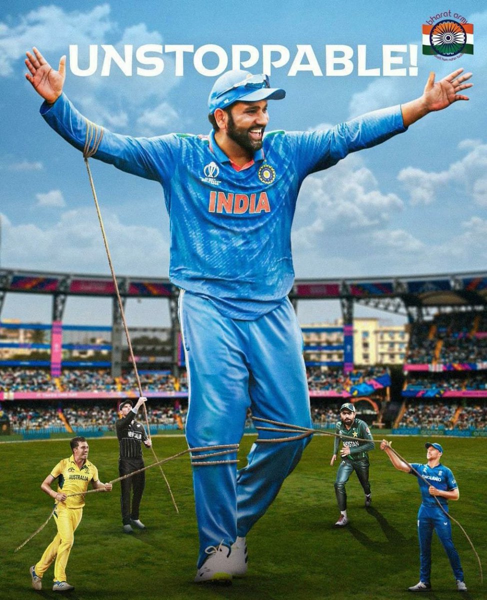 ArvindNirwal's tweet photo. Unstoppable Team Bharat 🔥

 #INDvsENG @BCCI #CWC23  #icccricketworldcoup2023
#Cricket #CricketWorldCup #CricketTwitter #teamBharat #TeamIndia #IndianCricketTeam
#ChakDeIndia  #RohitSharma   #WorldCup2023 #MeninBlue
#BringItHomeTeamIndia  @StarSportsIndia  @IndianCricNews https://t.co/wDPSXSLjoO
