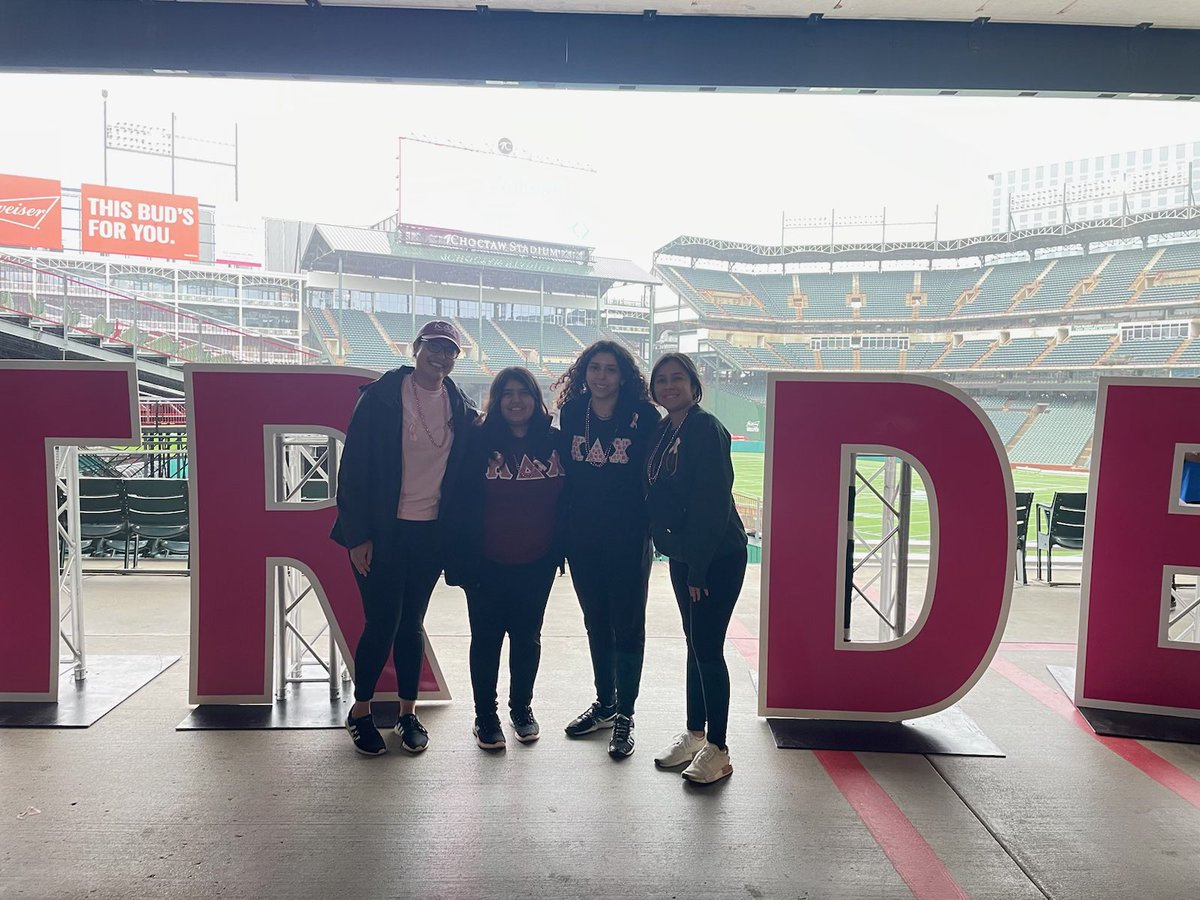 UTDKDChi's tweet photo. Our sisters were able to participate in the Making Strides Against Breast Cancer Walk event held by the American Cancer Society, our National Philanthropy!
We recognize that Breast Cancer is the second leading cause among cancer deaths in Women.🎗️visit our bio for more resources https://t.co/DgdIDrnGl4