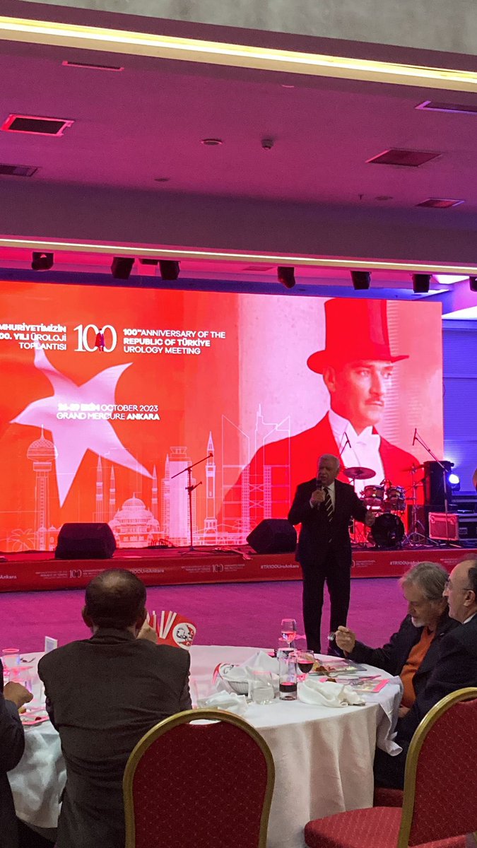 SelcukGuven_8's tweet photo. Celebrating the 100th year of our Republic,  #TR100UroAnkara had 500+ attendees. Grateful to all attendees. Kudos to our women urologists,residents, renowned experts &amp; doyen profs for elevating the event. Here’s to centuries more for our great Republic! https://t.co/UaFbEHfqpg