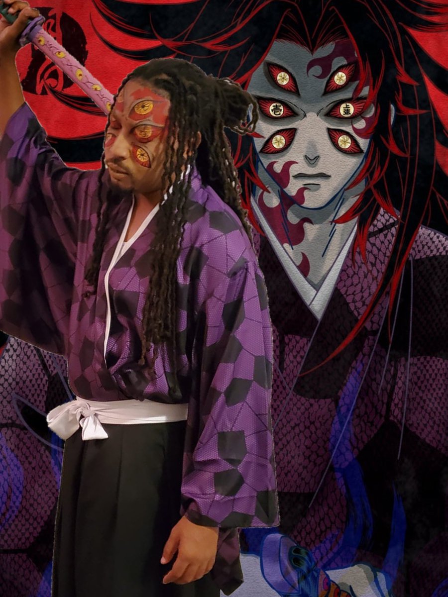 JoeyGaskinsJr's tweet photo. "Why fight your inner demons, when you can just embrace them?" #Kokushibo- Upper One, Highest ranking of the 12 Demon Moons. 

🎨: Emerald Sands 

#demonslayer #upperone #cosplay #halloween #kimetsunoyaiba #demonslayercosplay https://t.co/r5MFINxqyj
