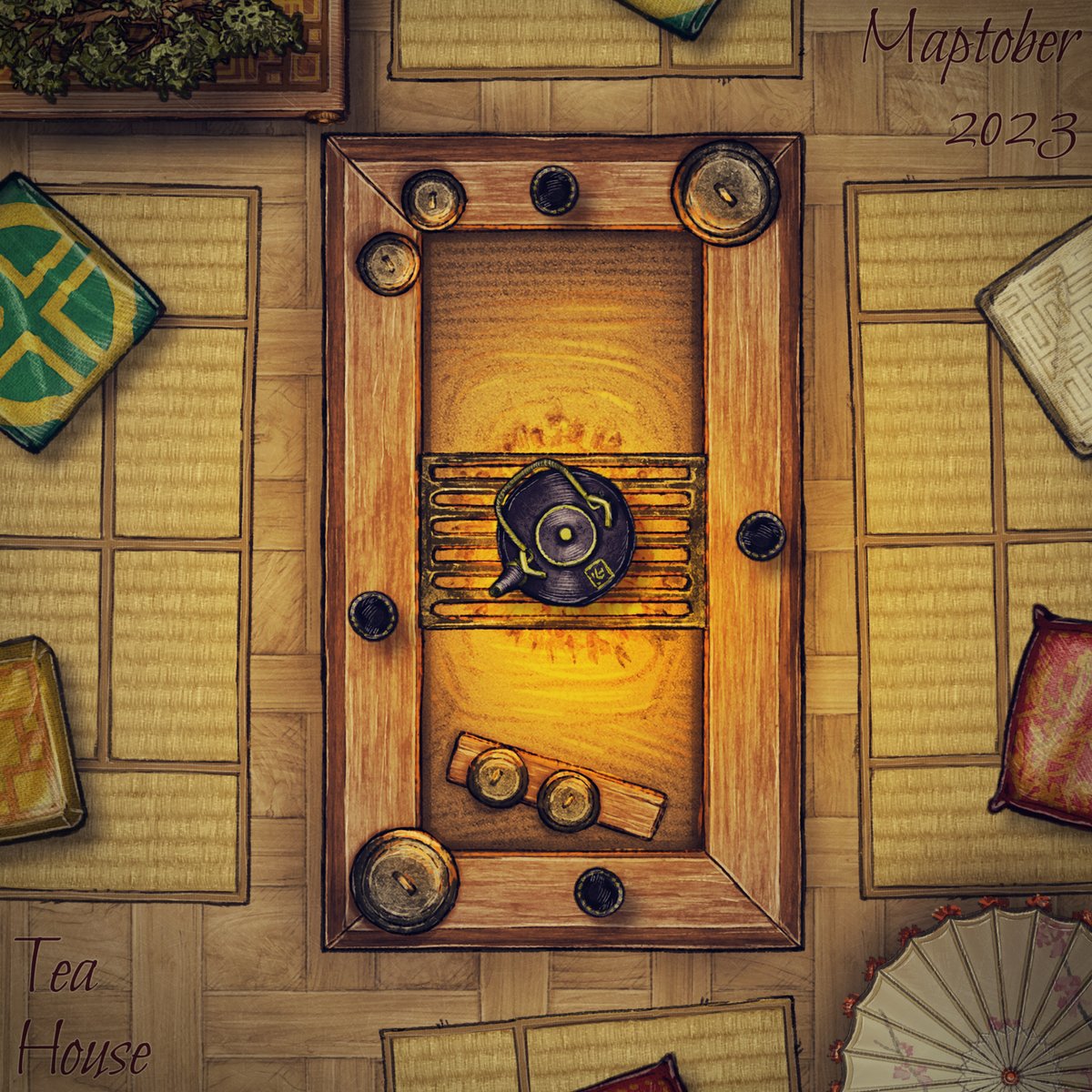RobScudie's tweet photo. Maptober 2023 - Day 28 - Tea House
@inkarnaterpg #maptober #maptober2023 https://t.co/wvGpxTyoVc
