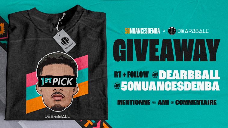 50NuancesDeNBA's tweet image. 🎁 OH LE PETIT CONCOURS ! 😏

Tente de passer en mode 𝟏𝐬𝐭 𝐏𝐢𝐜𝐤 👽

Le tee-shirt est soldout, mais on trouve toujours un moyen de vous régaler…😎

Pour participer :
• #RT ce tweet
• Follow @dearbball &amp;amp; @50NuancesDeNBA 
• Mentionne un ami en commentaire

TAS le 04/11 🎰