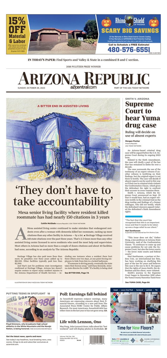 The national team's <a href="/morgfisch/">Morgan Fischer</a> with the top story on Sunday's Arizona Republic front page! azcentral.com/story/news/pol…