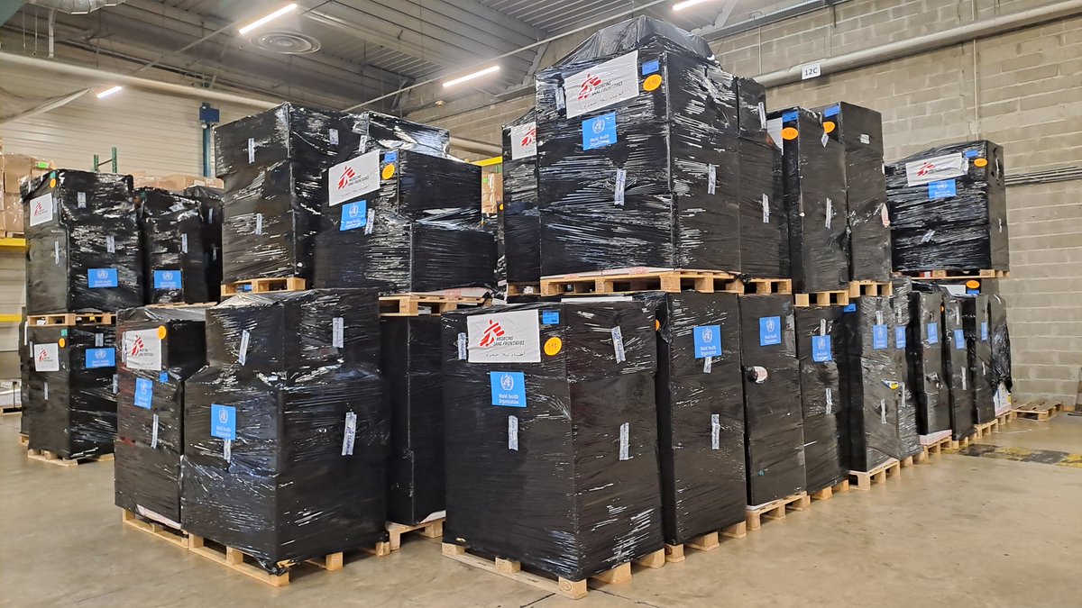 #Gaza: Hemos enviado 26 toneladas de suministros médicos en un avión de la Organización Mundial de la Salud a Egipto, bajo la coordinación de la Media Luna Roja Egipcia, para apoyar la respuesta médica de emergencia en Gaza.