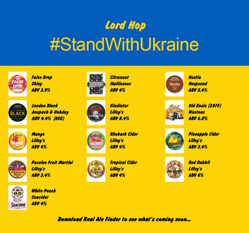 Mrgary66's tweet photo. On the bar today!
Beer Board: https://t.co/SkgtiRF8i9

#StandWithUkraine #Ukraine @shinybrewery @Mallinsons @NeepsendBrewCo @AnspachHobday @lilleyscider @WestonsCiderMil @SeaCiderSussex @NuneatonCAMRA
#RealAleFinder https://t.co/ME9FqCkUVd