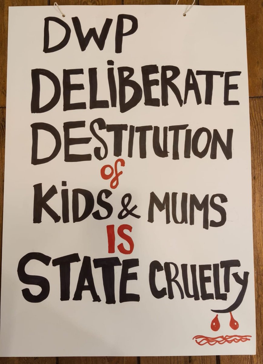 Monday: Protest vs DWP. 62% of people in destitution are disabled or in chronic ill-health say @jrf_uk. Deliberate #WCA #PIP #UC benefit refusals, sanctions, deductions and delays are starving destitute disabled/single mums & children. *NO* to Hunt and DWP hiking up sanctions.