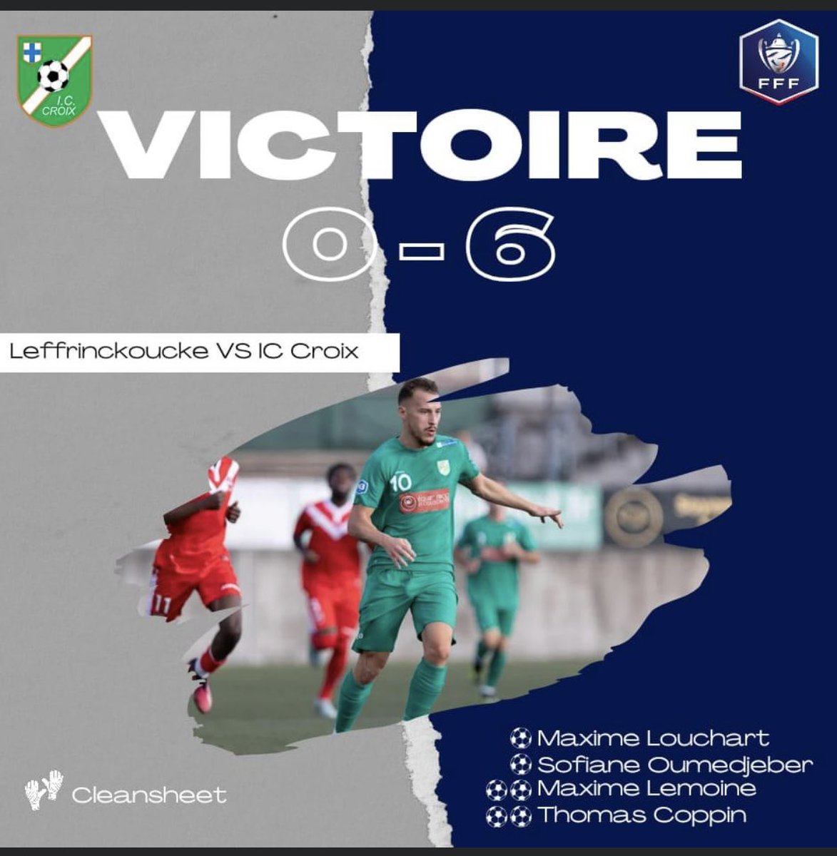 [#CDF] 𝗖’𝗲𝘀𝘁 𝘁𝗲𝗿𝗺𝗶𝗻𝗲 𝗲𝗻𝘁𝗿𝗲 𝗹’𝗜𝗿𝗶𝘀 𝗲𝘁 𝗟𝗲𝗳𝗳𝗿𝗶𝗻𝗰𝗸𝗼𝘂𝗰𝗸𝗲 ⏸️⌛️

Après une première mi-temps timide (0 à 2). Nos croisiens sont montés en puissance au retour de la mi-temps en inscrivant 4 buts. Bravos à vous 👊🏻💥

𝙎𝙘𝙤𝙧𝙚 𝙛𝙞𝙣𝙖𝙡 : 0 à 6