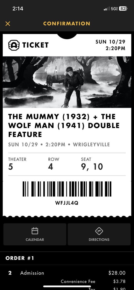 Sunday Movie Day: <a href="/alamodrafthouse/">Alamo Drafthouse</a> in Chicago for this awesome double! And I love how my alamo is vhs 📼 themed!