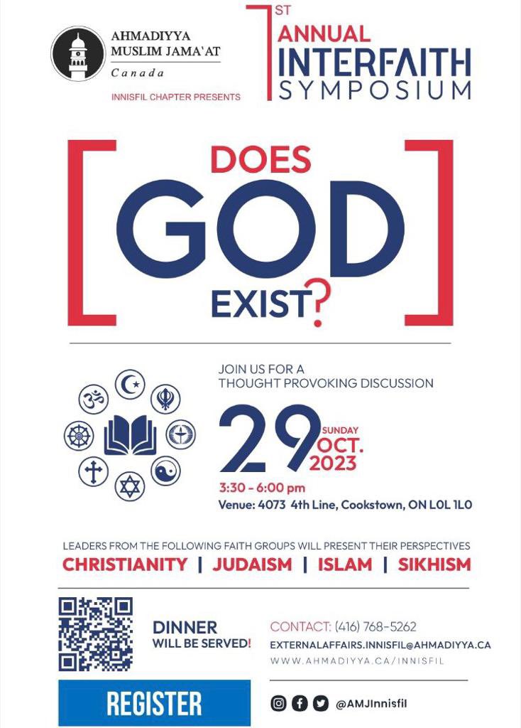 AdnanRiffat's tweet photo. Interfaith Symposium in Innisfil
About to commence - Does God Exist?
@LynnDollin Hosting 
#InterfaithSymposium #TheTrueIslam #Ahmadiyyat #TownofInnisfil https://t.co/kFrXLK7HZs
