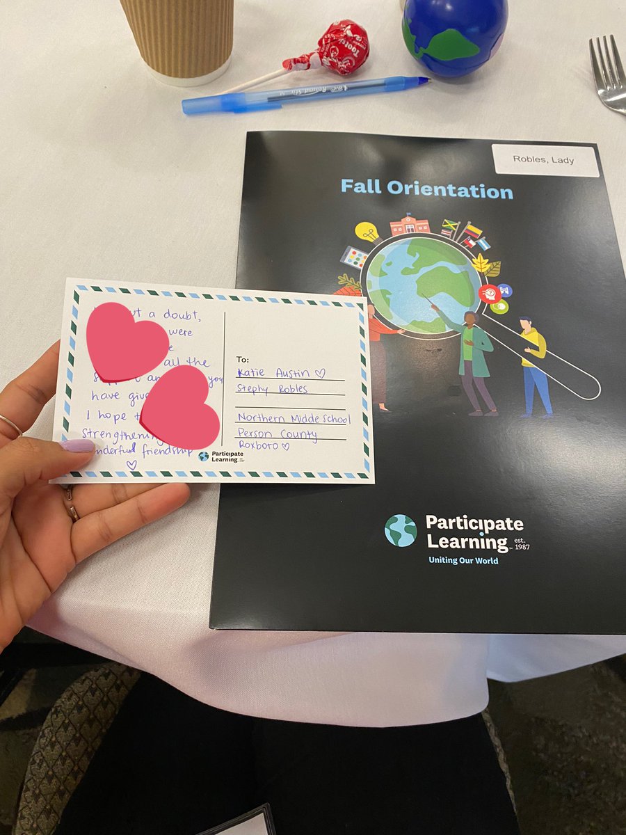 Mrs_Stephy's tweet photo. I loved how @ParticipateLrng takes care of the little details. It has been almost three months and jotting down a thank you letter to a person that has giving me her support make me feel so thankful.Thanks for this weekend!
#FallOrientation
#UnitingOurWorld
#PLOrientation2023 https://t.co/oChEVxC4CS