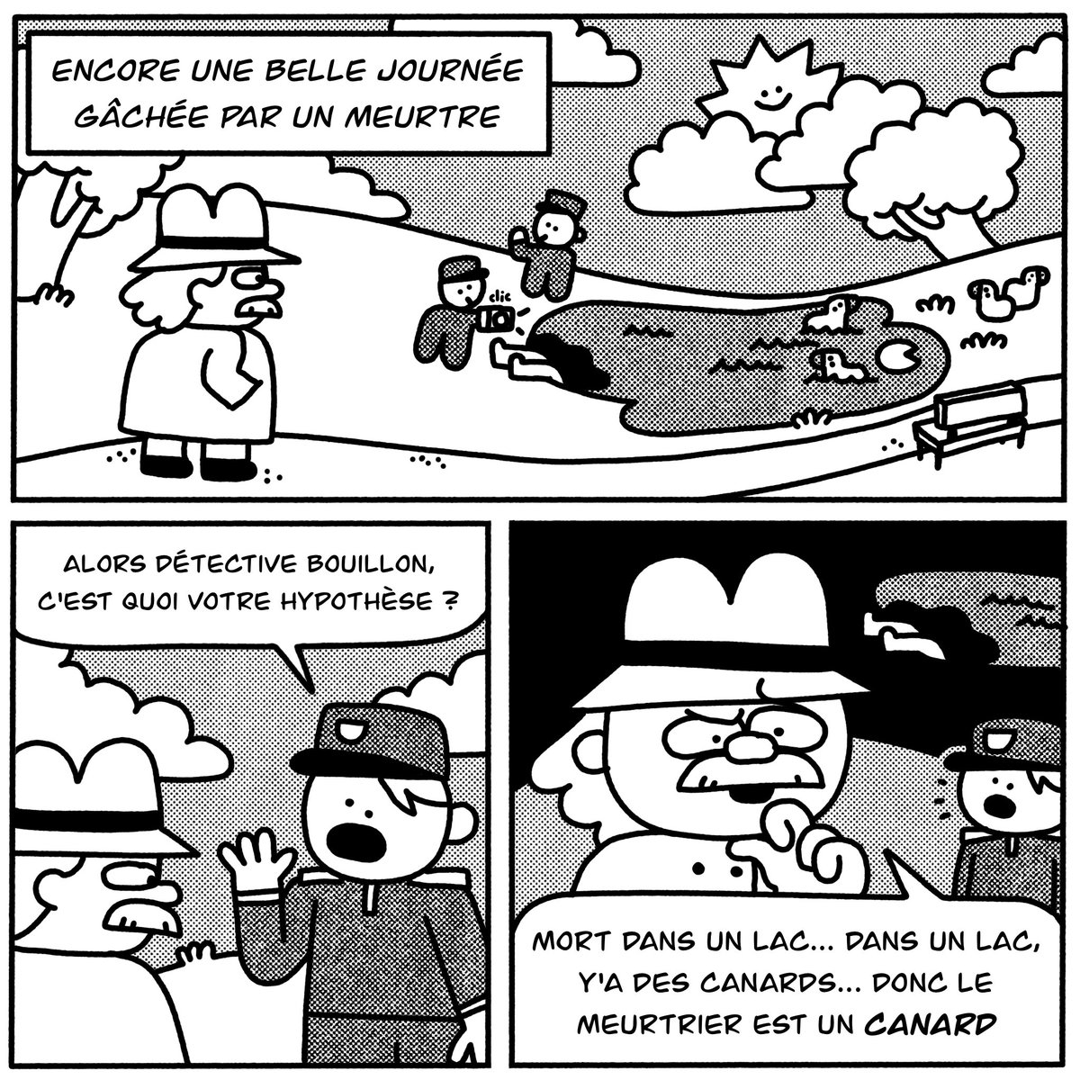 PetitPiedDessin's tweet image. Détective Bouillon et le meurtre en milieu aquatique 💦

[1/2]