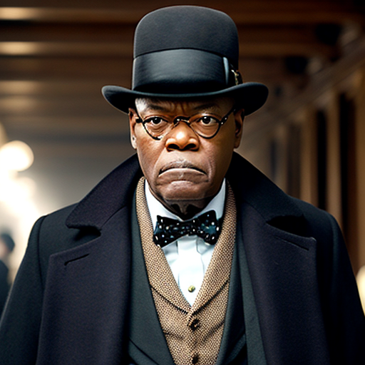 AI generated image of <a href="/SamuelLJackson/">Samuel L. Jackson</a>  portraying Sir Winston Churchill.
#AIArtwork #Churchill