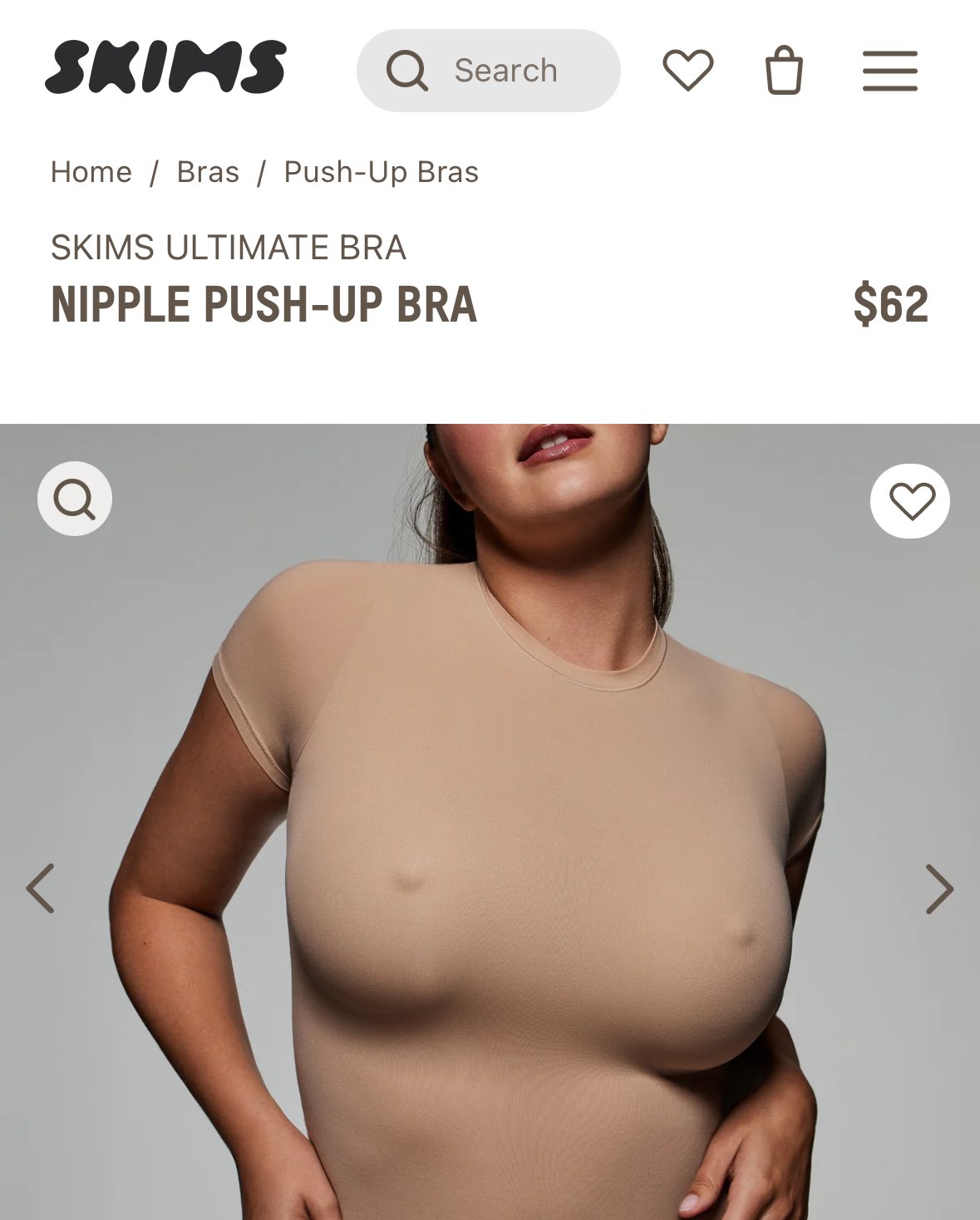Nipple Push-Up Bra