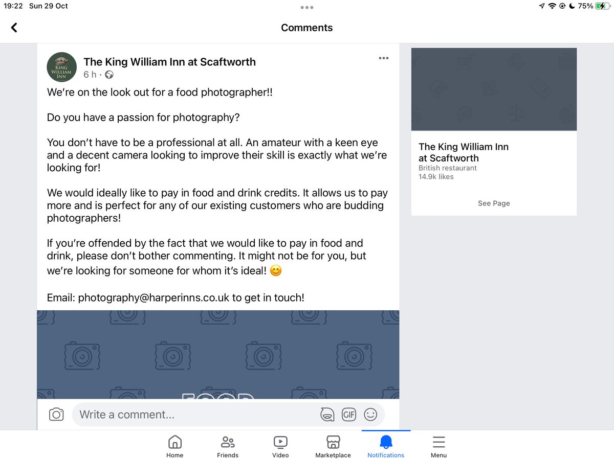 Why would a #hospitality #business (or any professionally run business for that matter!) even consider for a moment that this is acceptable?! If you want a #professional job doing, hire a professional. If they apply the same logic to ”hiring” #accountants perhaps #HMRC should