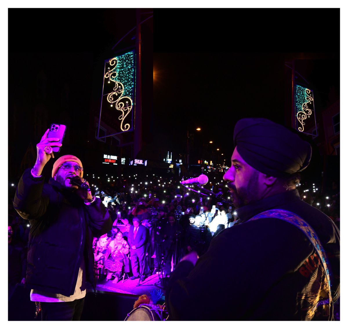 jassansi's tweet image. Light &apos;em up @jazzyb 

The Punjabi mover from Vancouver lights up Soho Road #Birmingham with a fabulous set in front of 30,000 fans who throng the iconic road in Handsworth to enjoy the hottest ticket in town. 

The lights celebrate the #Hindu festival of Diwali and the #Sikh…