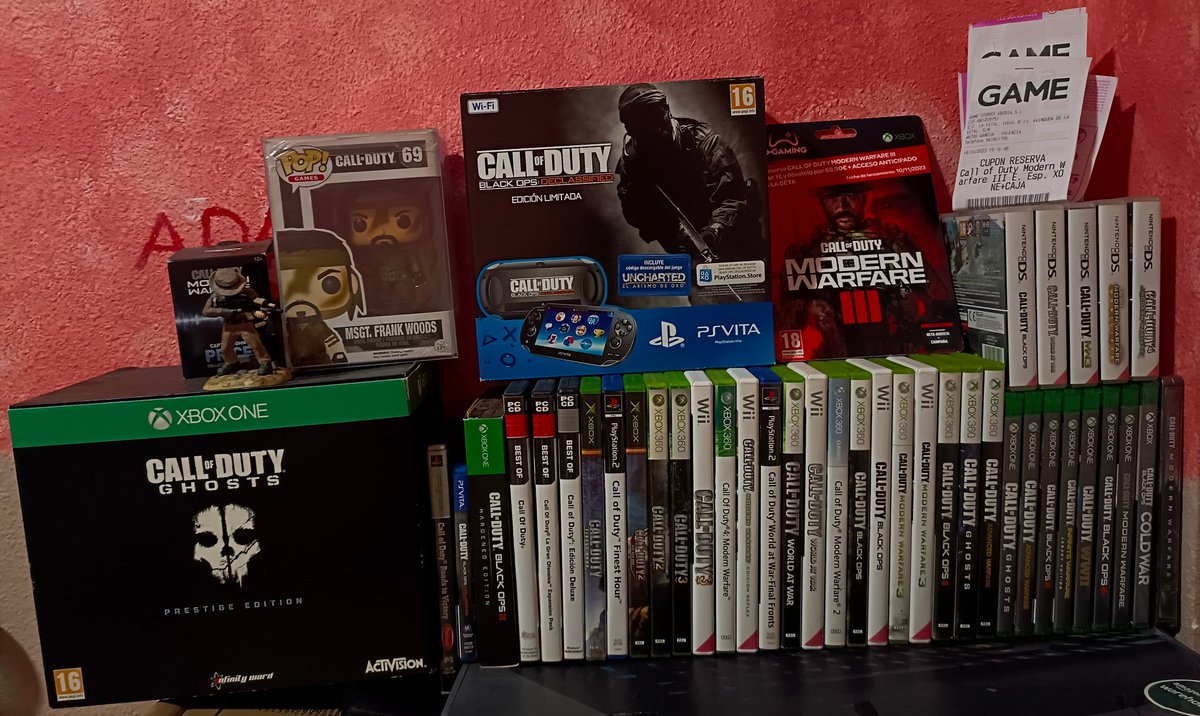 SkyDraxX77YT's tweet image. Está es una parte de mi Colección de CoD Alpha!! La verdad que han sido muchos años de: Entretenimiento, Diversión y Pasión!!
Obviamente no me cabían más CoD esto es una pequeña parte de mi colección de Call of Duty en Físico que tengo!! Felices 20 años a la mejor saga!!💯 #COD20