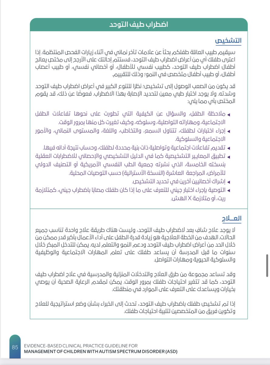 RAlsedrani's tweet photo. 📍لجميع أهالي ذوي التوحد
 
هناك جزءً من المحتوى باللغة العربية من الدليل الإرشادي للممارسات السريرية المبنية على البراهين لتدبير الأطفال ذوي اضطراب طيف التوحد 

استمعوا بقراءة العلومات المفيدة والمثبتة علميًا 💡 https://t.co/zEQkeGUHoU