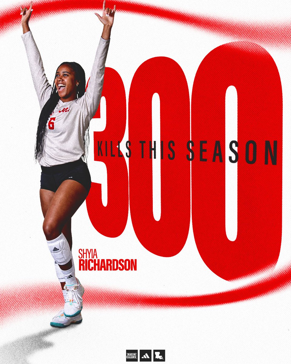 𝗡𝗘𝗪 𝗛𝗘𝗜𝗚𝗛𝗧𝗦 ⏫

<a href="/shyiarichardson/">shyia🦋</a> has a 300-kills season for the first time in her collegiate career! 💪🏐

#GeauxCajuns