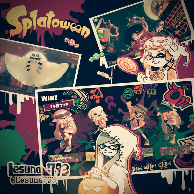 ハロウィンフェスお疲れ様でした✨👻 今回は10倍マッチになることが多く、すりみ連合の金バッジを無事ゲット出来ました🥇 (代わりに100倍マッチは全く当たりませんでした…)
