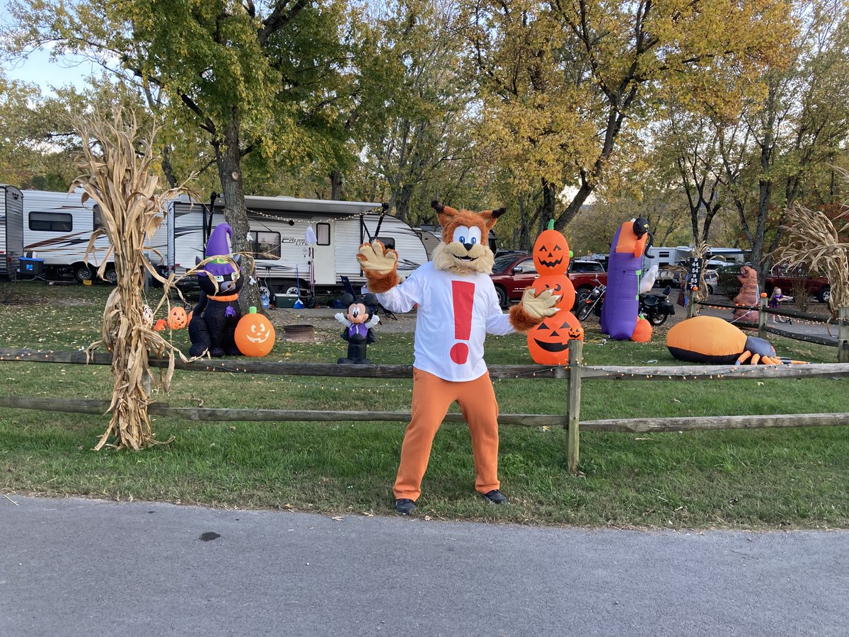 Bubsy cosplay at Clabough Campground Halloween event 2023 
#pigeonforge #halloween #cosplay #videogamecosplay #atari #costumecharacters #videogamecostumes #bubsythebobcat #claboughscampground