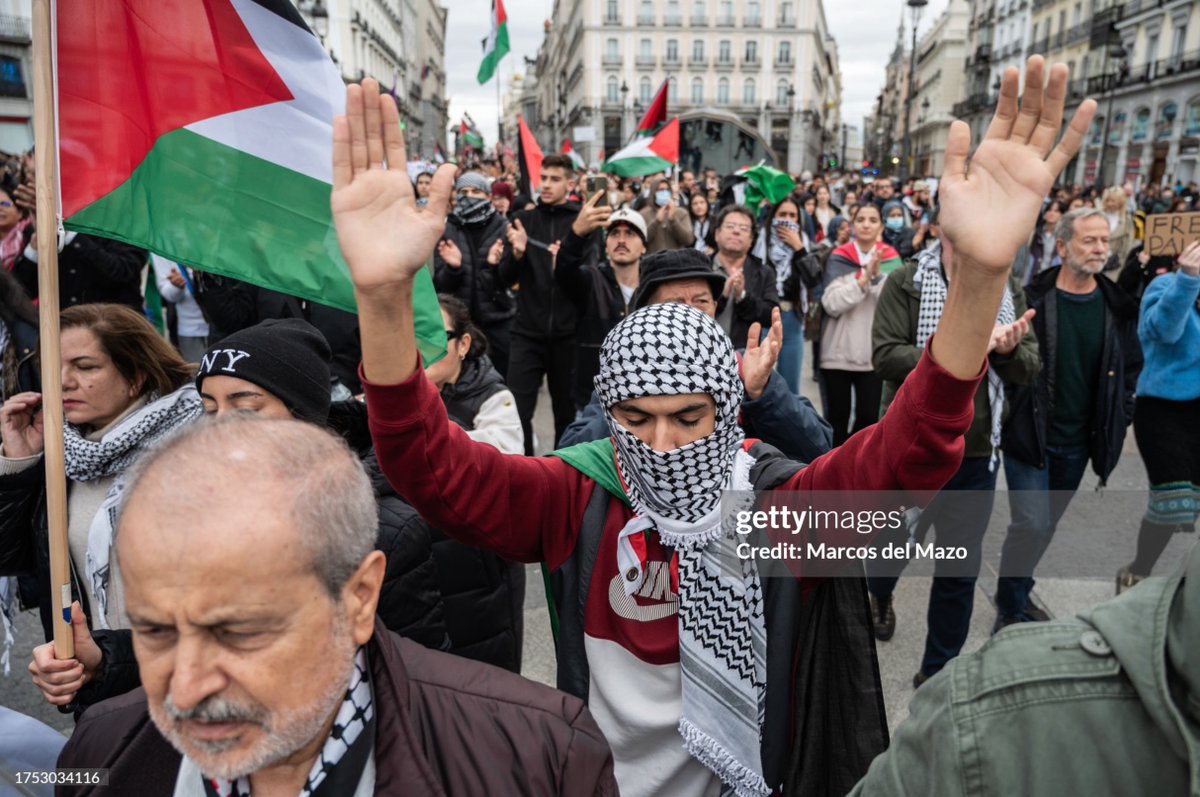 Protest supporting #Palestine in #Madrid #FreePalestine #PalestineUnderAttack #PalestinaLibre #NoEnMiNombre #NotInMyName #GazaUnderAttack