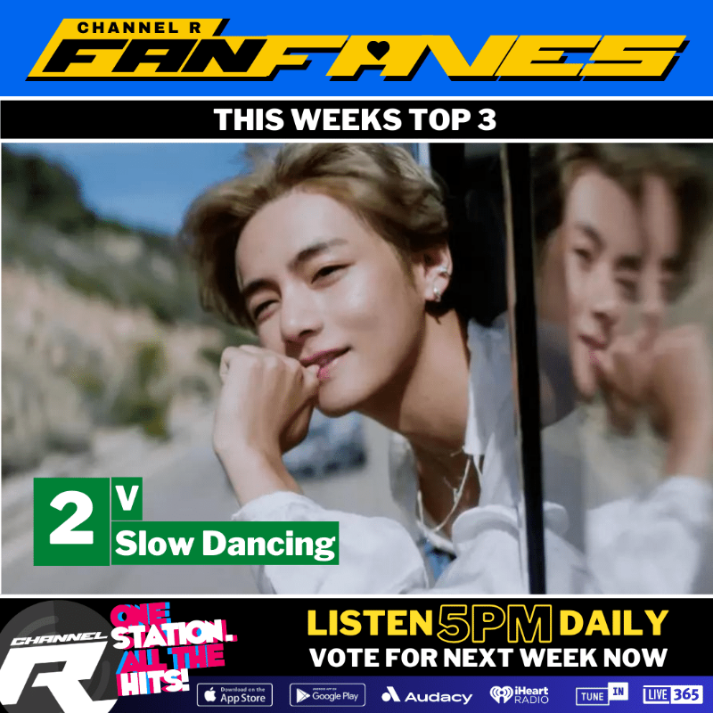 channelrradio's tweet photo. 👍Thanks for joining the #ChannelRFanFaves Results Show. #Jimin's 'Like Crazy' is the #1 Fan Fave Of The Week for a 20th week!
Hear it play 3X daily ALL week.
#V was #2 & #Halsey + #Suga #3.
Voting is now OPEN for next week on our website & app: https://t.co/toJFlQdDZw