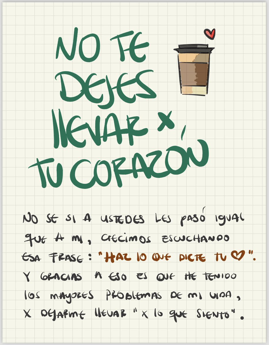 rochabros's tweet photo. ¡NO TE DEJES LLEVAR X TU CORAZÓN! ☕️♥️ https://t.co/uaQkObWRMI
