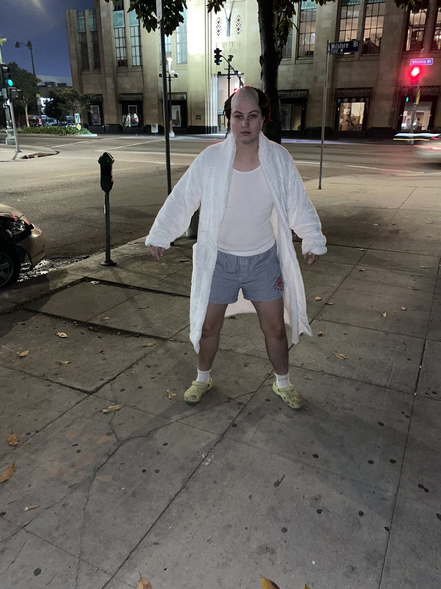 tallngay's tweet photo. I hate gay Halloween parties bc what the fuck do you mean you’re going as Tony Soprano getting the mail? https://t.co/9CUOwew28X