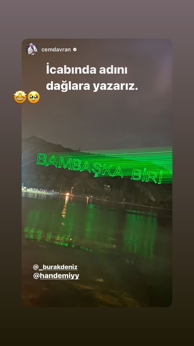 BurakEngFan's tweet photo. @cdavran : If necessary, we write your name on the mountains. #BambaşkaBiri 
#BurakDeniz : 🤩🥹 https://t.co/faOpI8F5M8