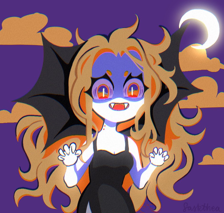 halloween profile pic! 🦇💜🌙