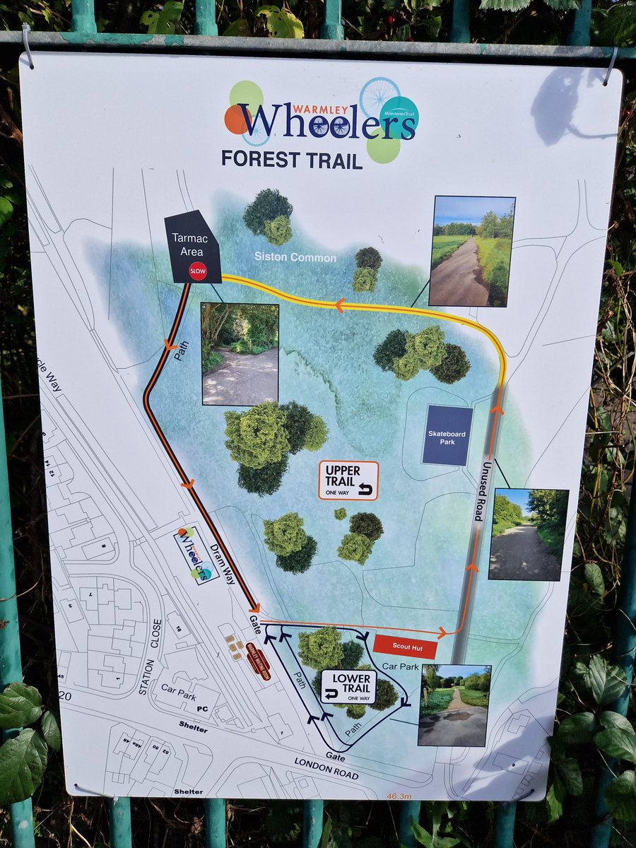 warmleywheelers's tweet photo. We've got new signs up at Warmley Wheelers! 

Maps to help you decide where's best to ride.  

Take a look next time you visit. https://t.co/duW9hKGzTb