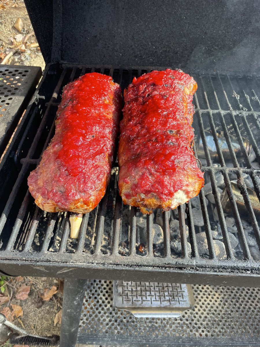 Started cooking pork loins this afternoon, I got a new wireless thermometer to try out from ARmeator, so of course I had to test how honest the readings were. So far they are right on the money, easy to install the app and start cooking.