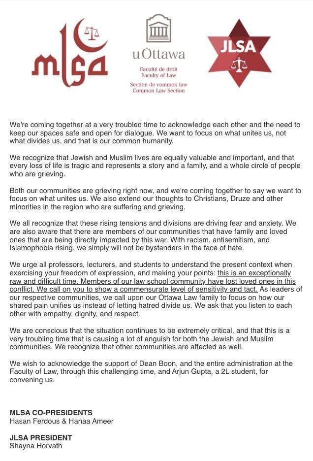 ssidfreeman's tweet photo. This is how one makes a statement. Very well done @uottawalaw #MLSA #JLSA #GazaWar #Gaza #Israel https://t.co/Yg3UY1imGw