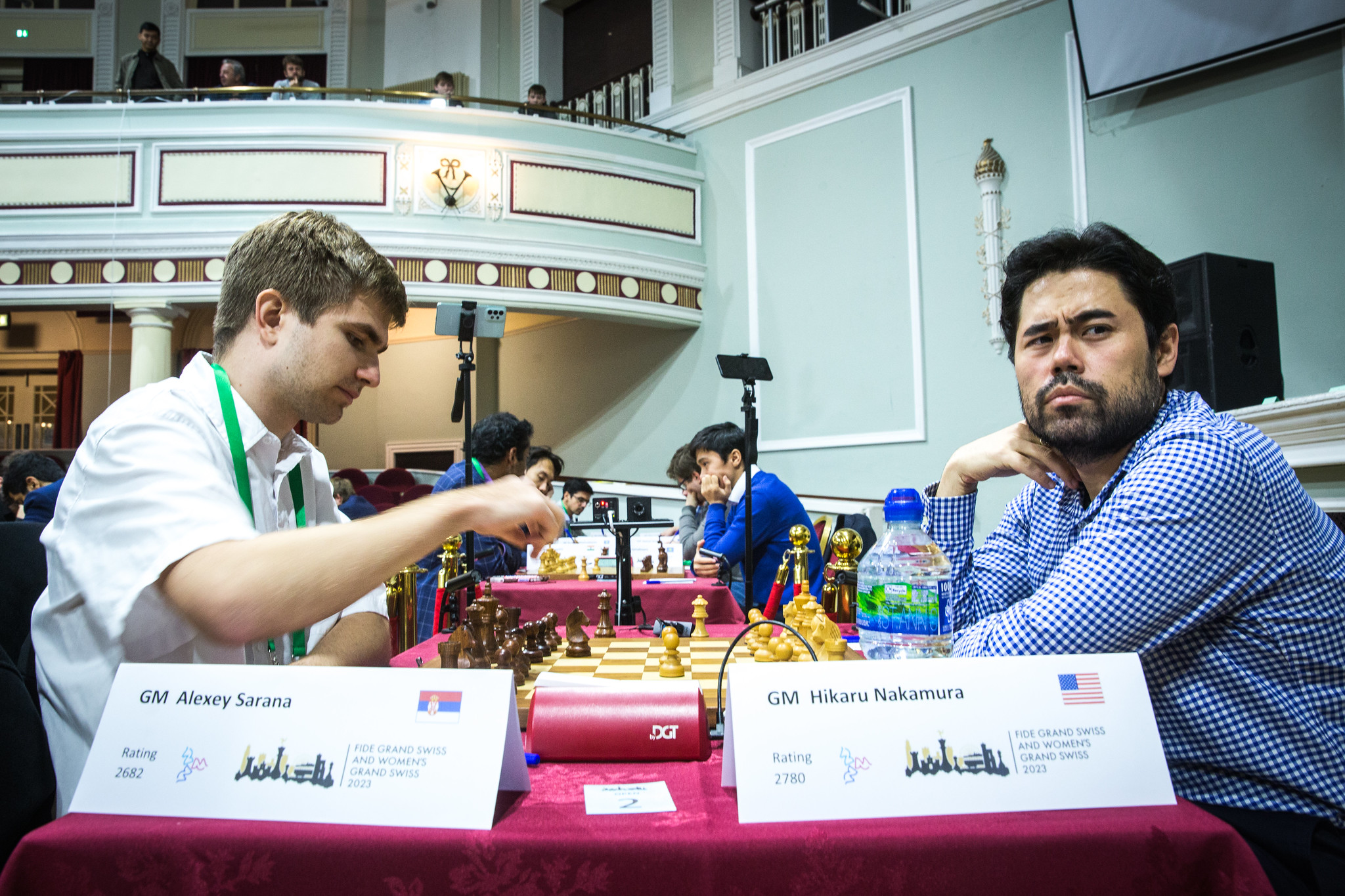 International Chess Federation on X: 🇺🇸 Hikaru Nakamura beats 🇷🇸  Alexey Sarana to score a winning hat-rick; this brings him to a score of  4/5, joining Esipenko in the lead! Hikaru played