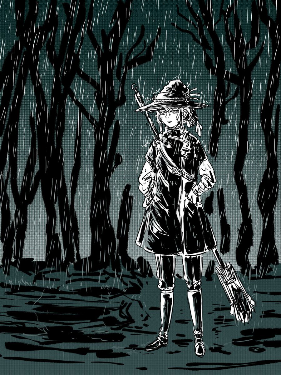cryopon's tweet photo. local wizard can't stop romanticising her melancholic solitude, happy halloween https://t.co/76kKYDDlep