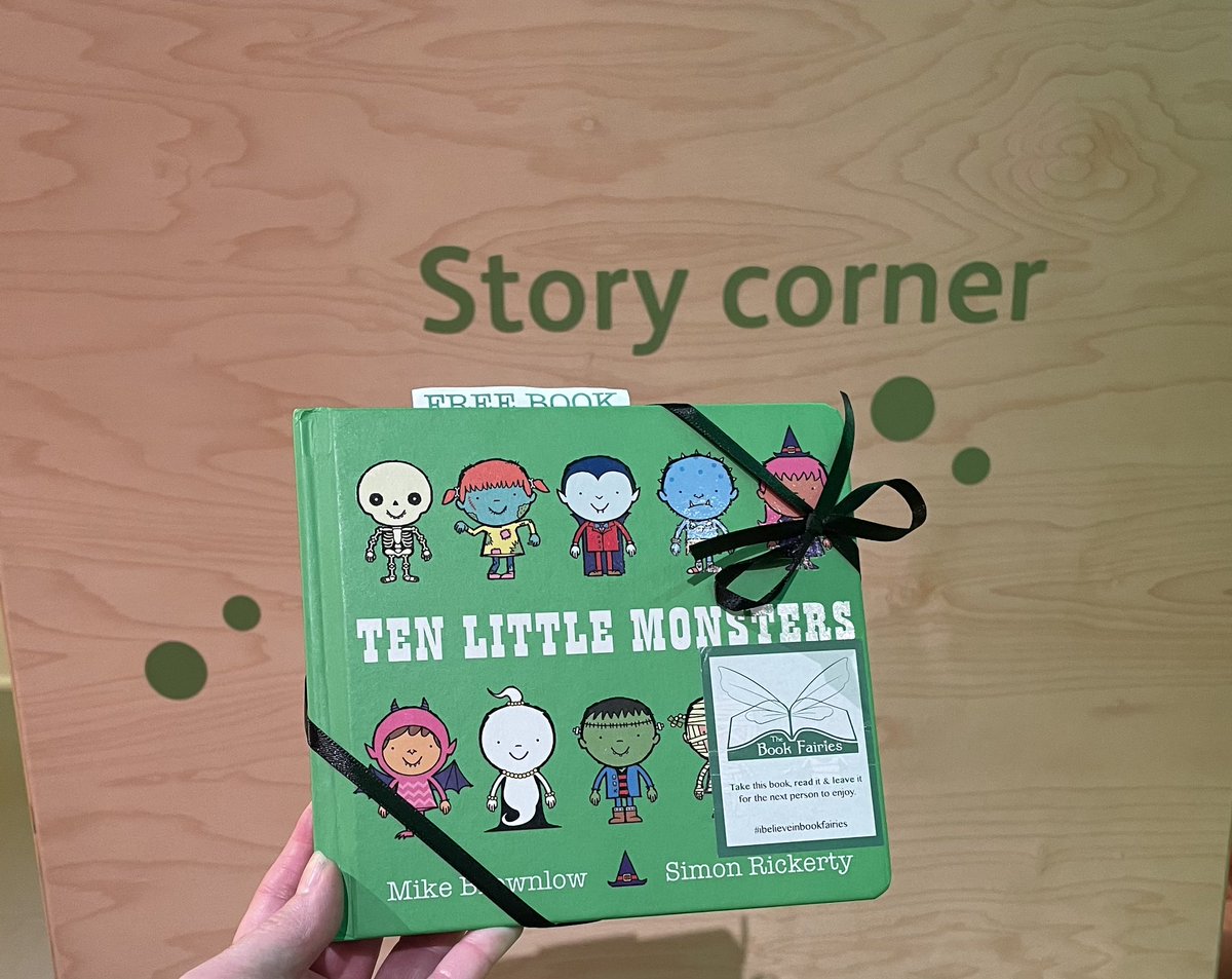 The Book Scaries are celebrating some spooky reads! Who will be lucky enough to find this pre-loved copy of Ten Little Monsters by Mike Brownlow in #Edinburgh? #Ibelieveinbookfairies #bookfairiesedinburgh #bookfairiesscotland #thebookscaries