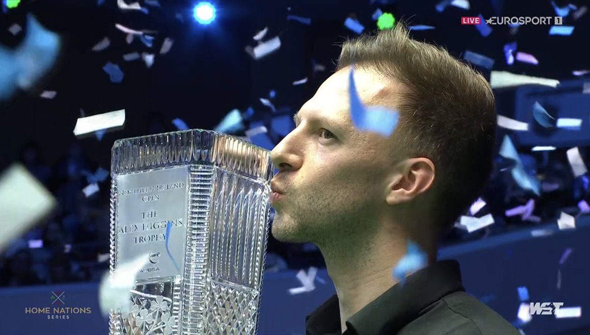 That smile says it all, one of the most incredible Snooker players, so very proud of You @juddtrump! Massive congratulations champ🏆 @WeAreWST #Snooker #NIOpen