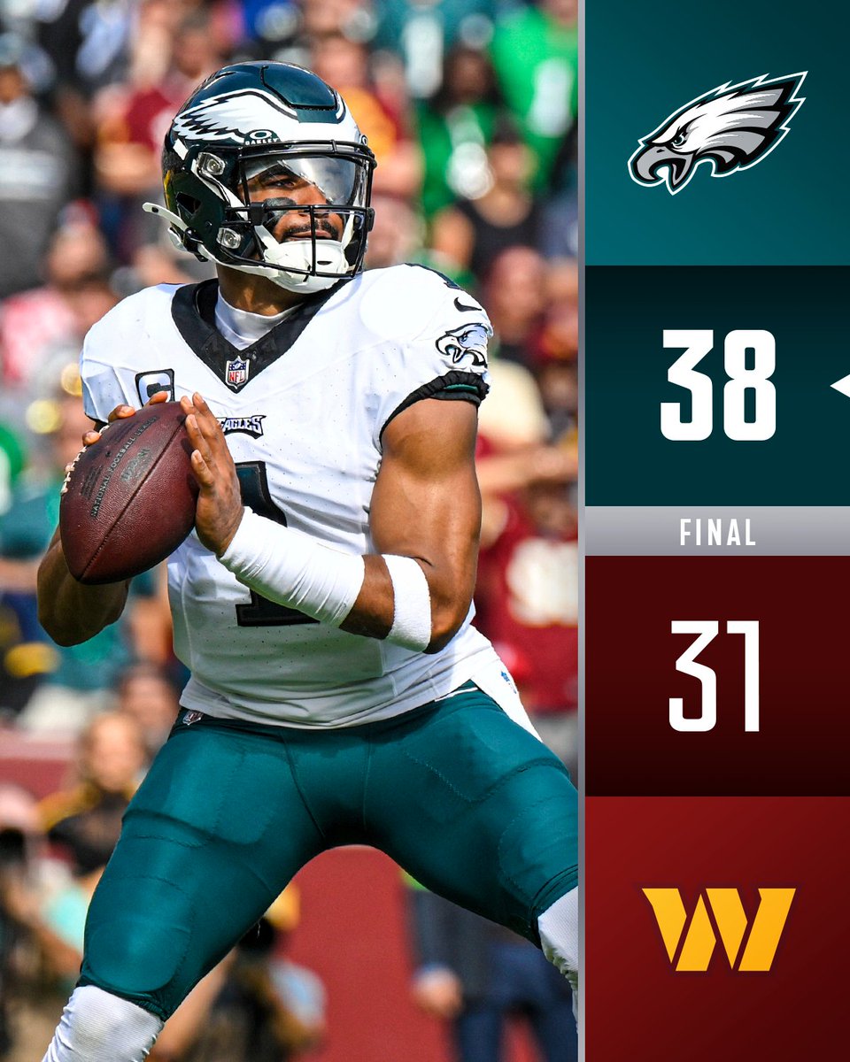 FINAL: @Eagles are the first team to 7 wins! #PHIvsWAS