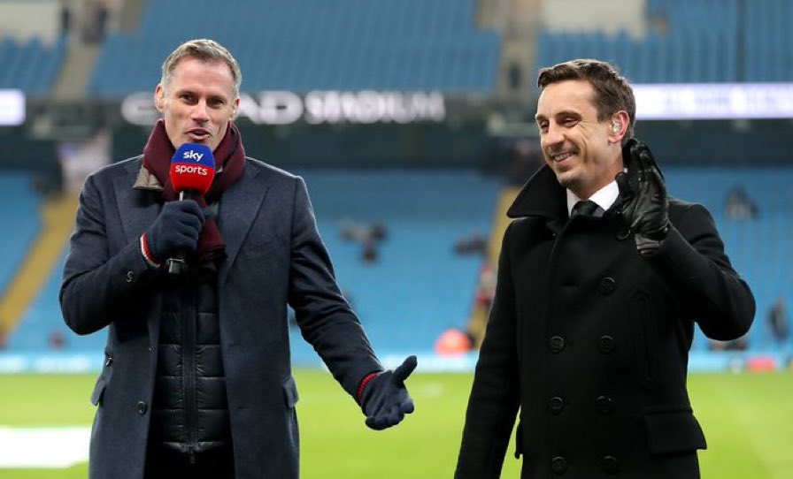 Jamie Carragher to Gary Neville 🗣️

 "So, if they [the Glazers] fix the roof here [at Old Trafford], that will make the football better?" 

[<a href="/SkySportsPL/">Sky Sports Premier League</a>]