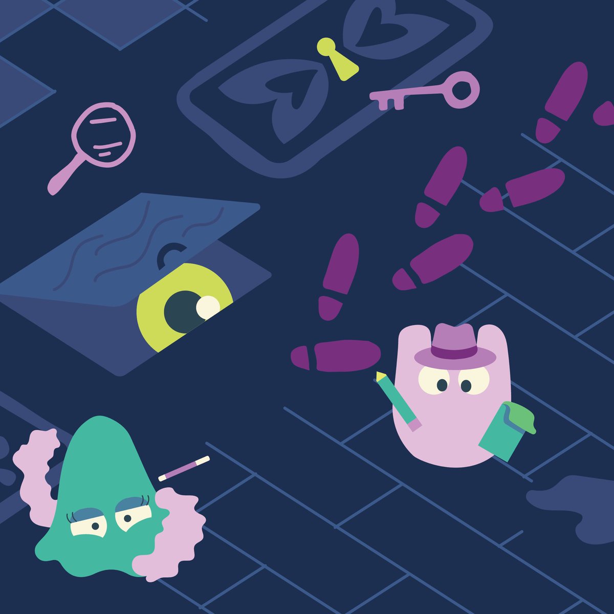 Excited to announce season two of TabletopTown: 𝒟𝓊𝓃𝑔𝑒𝑜𝓃𝓈 𝒶𝓃𝒹 𝒟𝑒𝓉𝑒𝒸𝓉𝒾𝓋𝑒𝓈. Follow the clues for a sneak preview of what’s to come.
❗️❗️❓❗️<a href="/superrobotbear/">Ethan makes games</a> 
🫖🔎 <a href="/SamScribbler00/">Sam S</a> 
🕵🏻🕵🏻🕵🏻🕵🏻🧛🏻‍♂️ <a href="/ThatOneGM/">Andrew J. Young (he/him)</a>