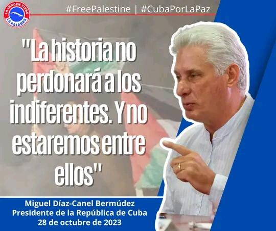 🇨🇺 #FreePalestina
#CubaPorLaPaz
#SanctiSpíritusEnMarcha 
<a href="/DeivyPrezMartn1/">Deivy Pérez Martín</a> 
<a href="/JulioLu36970211/">Julio Luis</a> 
<a href="/AlexisLorente74/">Alexis Lorente Jiménez</a> 
<a href="/RomelBeltrnPre2/">Romel Beltrán Pérez</a> 
<a href="/chinea_diaz/">Yadira Diaz Chinea</a>