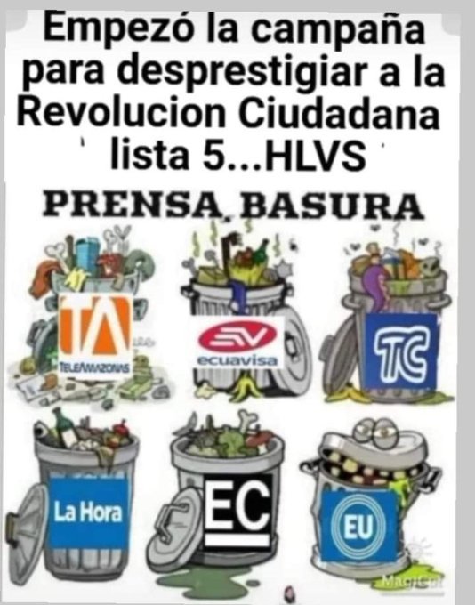 DanteCharpenti1's tweet photo. La prostituida canalla mediática, bien billeteada, se ha lanzado de cabeza a lavarle la cara al inepto #chulquerasso , como es una prensa mediocre y mentirosa, se va por la más fácil atacar al correismo y a sus autoridades electas 😑 https://t.co/2KQFofhEOI