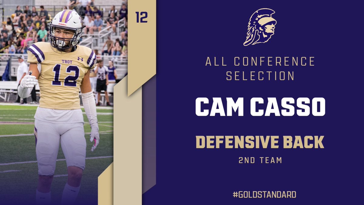 Cam Casso - 2nd Team Defensive Back Congrats @CamronCasso #GoldStandard