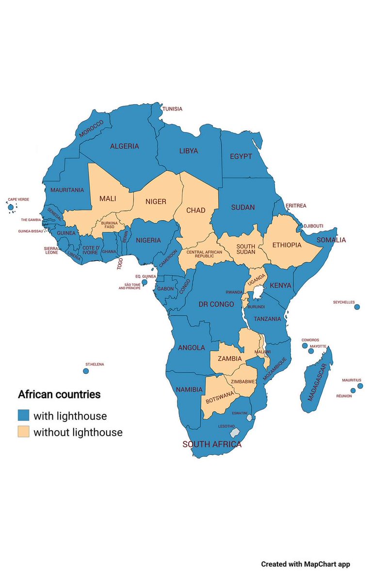 Lighthouse distribution in Africa