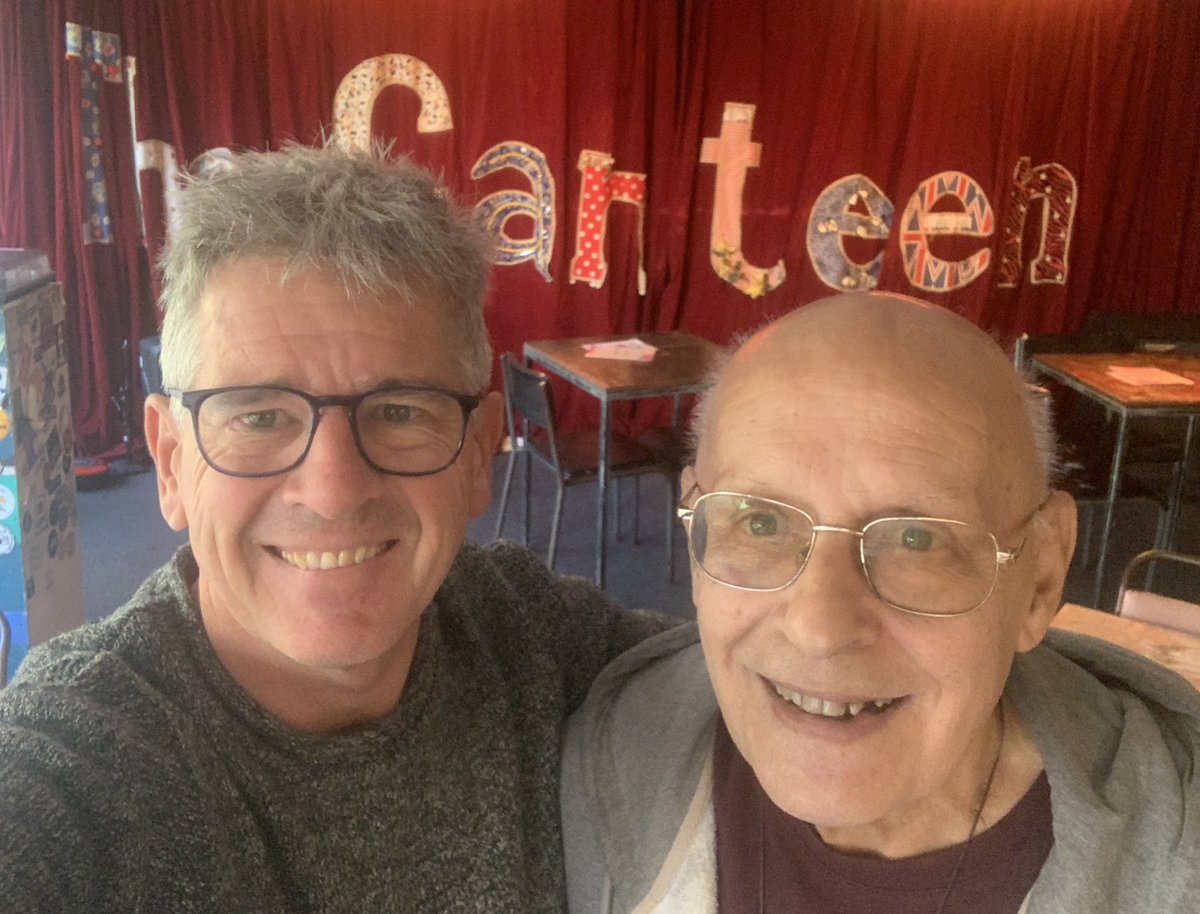 Putting the world to rights with Ray Raine at The Canteen, Bristol.