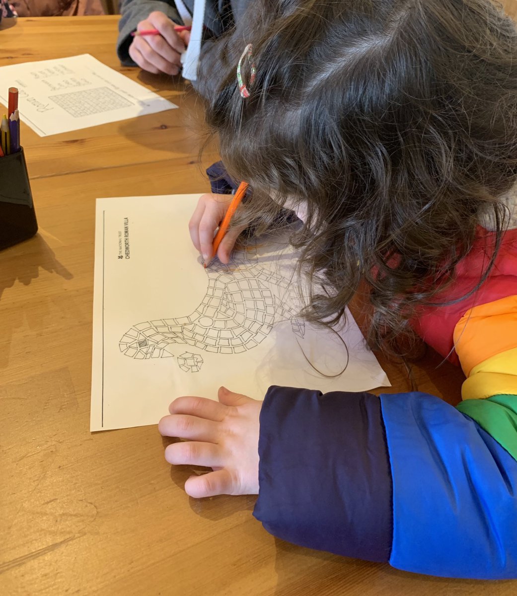 Amazing seeing the mosaics in situ at @NTChedworth. Absolutely stunning and supported my twins’ learning about the Romans at school. They even got a chance to make their own mosaics while my 3-year-old enjoyed colouring one in. Fabulous afternoon. Thank you @nationaltrust