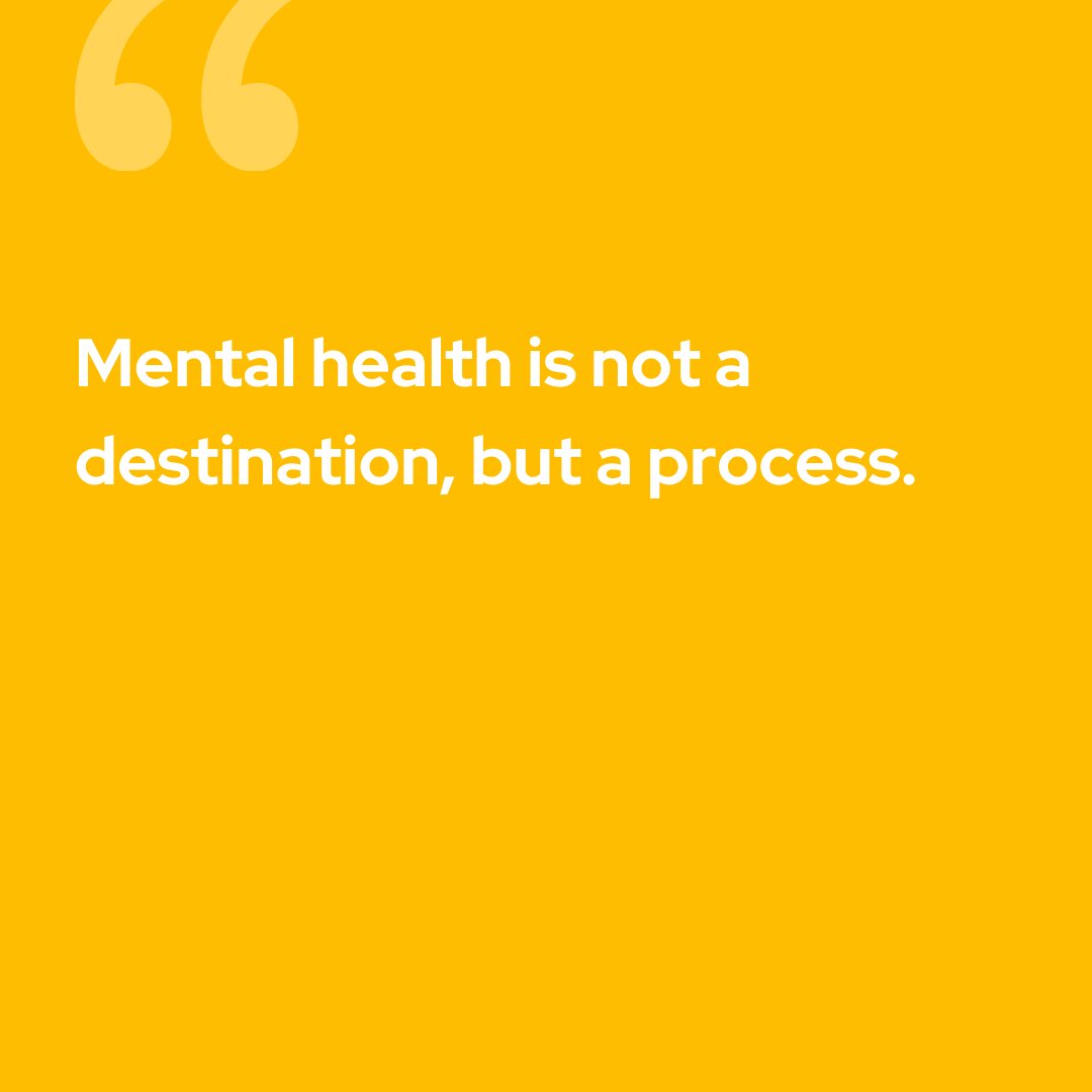 Like most things in life, mental health is not something you will achieve and then be able to check off the box ✅ Mental health will be a lifelong process, with highs and lows. We're here for it 💪  #HopeSquad #PeerSupport #SuicidePrevention #MentalHealth