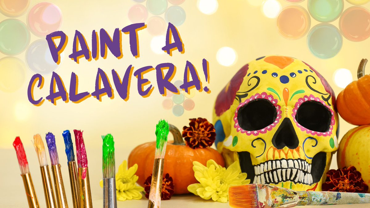 Come to Sherwood Regional Library Wednesday and celebrate Día de Los Muertos by painting a calavera in honor of a deceased loved one. All materials will be provided. All ages welcome. Learn more: bit.ly/Nov1_PaintACal…