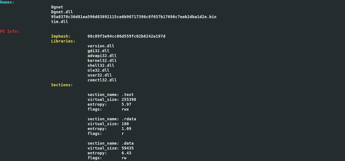 hack_git's tweet image. Malwoverview

A first response tool used for threat hunting and offers intel information from #VirusTotal, Hybrid Analysis, URLHaus, Polyswarm, Malshare, Alien Vault, Malpedia, Malware Bazaar, ThreatFox, Triage, InQuest and it is able to scan Android devices against VT.…